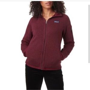 Patagonia Burgundy Synchilla Full Zip Jacket Sweater Sz-M